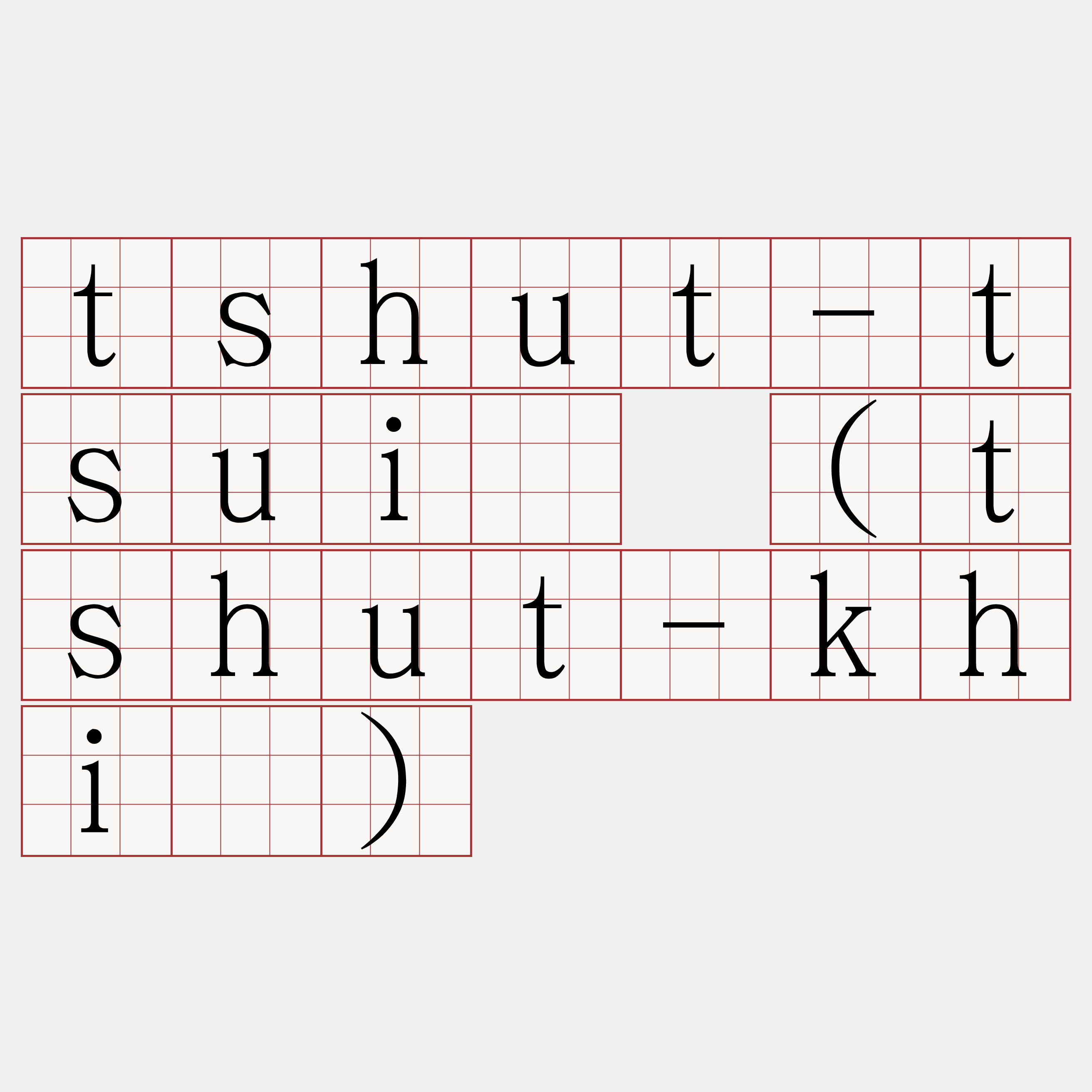 tshut-tsuí (tshut-khì)